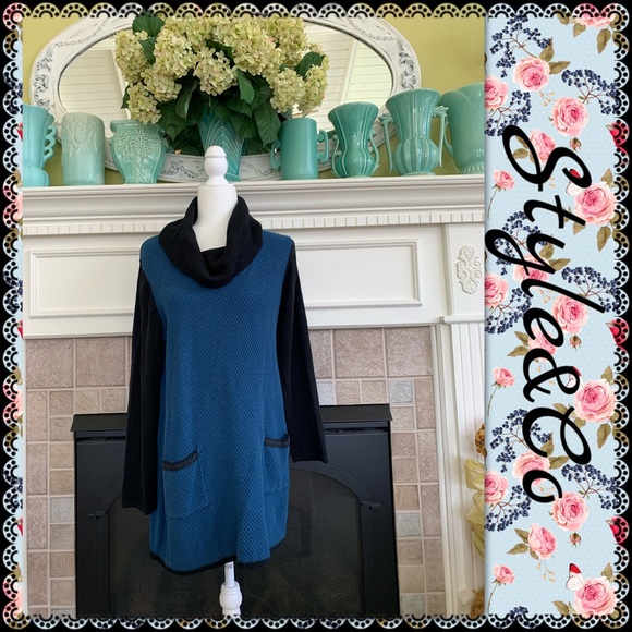 Style & Co. Tops - Style & Co. Cowl neck tunic top, Size L